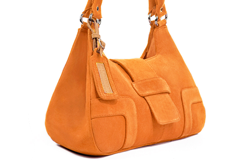 Handcrafted women's luxurious elegant handbag in premium apricot orange leather. Perfect for elevated everyday style.   
                Choose from our luxurious collections of leather and fabric to perfectly match your handbags to your outfits.